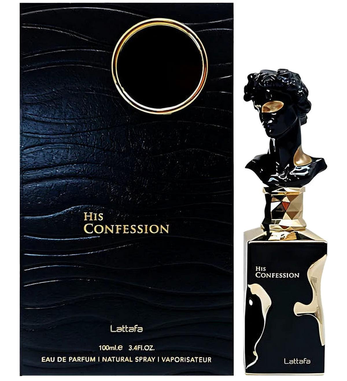 Lattafa Lattafa His Confession for Men Eau De Parfum Spray, 3.4 Ounce / 100 Ml