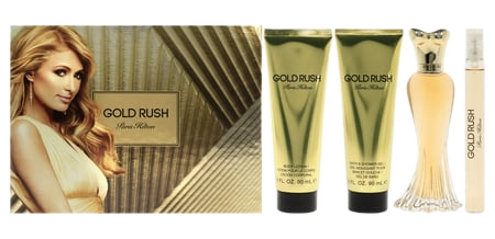 Paris Hilton Paris Hilton Gold Rush   4 Pc Gift Set 3.4oz EDP Spray  0.34oz EDP Spray  3oz Body Lotion  3oz Shower Gel
